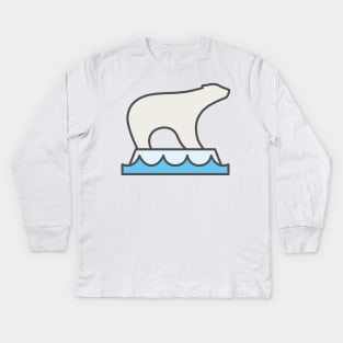 Polar Bear Environment Icon Kids Long Sleeve T-Shirt